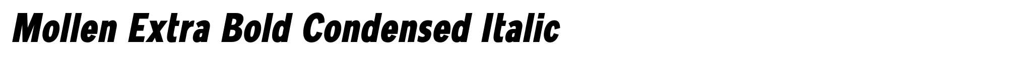 Mollen Extra Bold Condensed Italic image